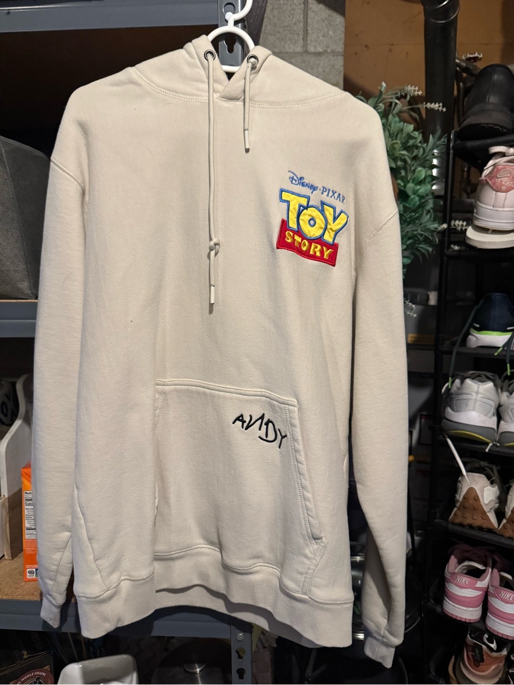 Toy Story Embroidered Cream Hoodie -